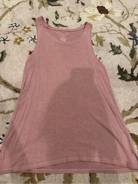 American Eagle Outfitters Ribbed Tank Top - Dusty Rose Pink